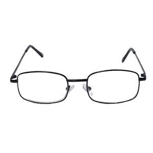 Reading Glasses 2.50 Rectangular Black Metal Readers
